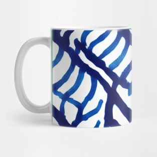 Background blue wavy strokes Mug